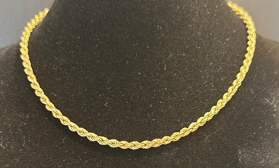 Collier Collier maille corde or jaune 58 Facettes LP565