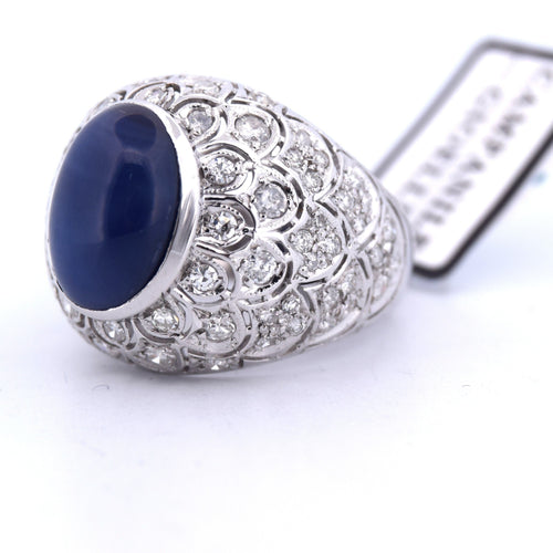 Bague 56 Bague saphir cabochon 58 Facettes