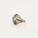 Ring 53 Art Deco Dome Ring Diamonds, Sapphires, Emeralds 58 Facettes 32700047