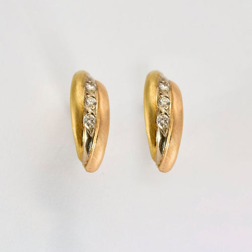 Boucles d'oreilles Boucles 3 ors diamants 58 Facettes LP994/16