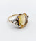 Bague 56.5 Ancienne bague or jaune et argent, citrine, diamants taille ancienne (circa 1880) 58 Facettes A05831