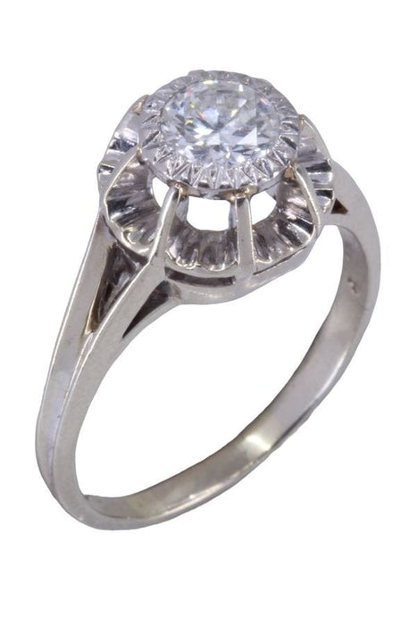 Bague 57 BAGUE SOLITAIRE ANCIEN DIAMANT 0.60 CARAT 58 Facettes 086811