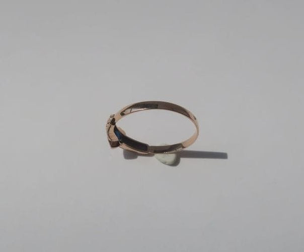 Bague 50 Bague cœur saphir or rose empilable 58 Facettes