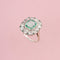 Bague 56 Bague ancienne Art Déco ornée d’émeraudes et diamants en or blanc 18k et platine 58 Facettes