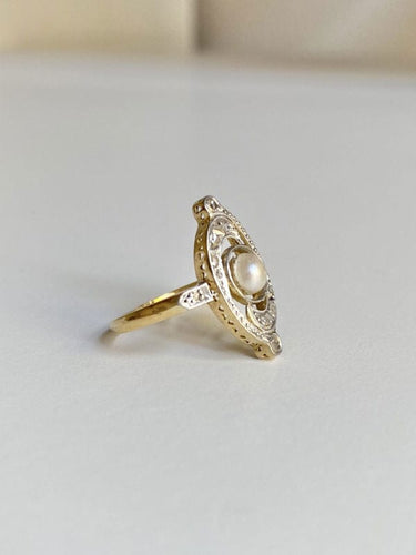 Bague 51 Bague ancienne tourbillon Belle Époque or jaune 58 Facettes