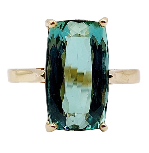Bague 58.5 Bague cocktail or jaune, tourmaline 5,70 carats (circa 1950) 58 Facettes A05097