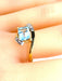 Bague 58 Bague or jaune aigue-marine et diamants 58 Facettes AB372