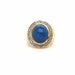 Bague 58 Bague avec saphir bleu et diamants naturels 58 Facettes