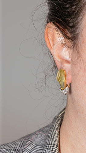 Boucles d'oreilles Boucles d'oreilles Clips Or jaune, Or blanc Diamant 58 Facettes 4377111RV