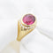 Bague Bague en or jaune avec rubellite et diamants 58 Facettes 16915