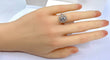 Bague 49 Bague platine Art Déco diamant coussin 1,51 carat 58 Facettes AB605
