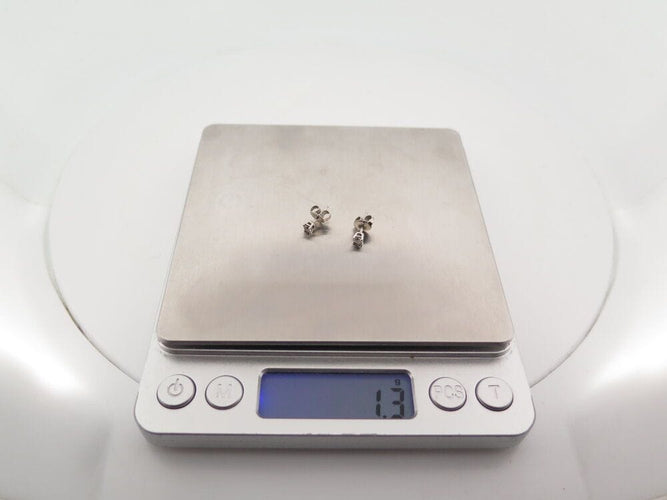 boucles d'oreilles tiffany puces harmony platine diamants 0.22ct s 58 Facettes 265706