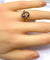 Bague 52 Bague en or jaune 18 carats ornée d’une croix en perles fines 58 Facettes AB561