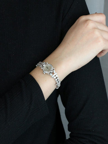 Montre Montre Art Deco or blanc platine diamants 58 Facettes 1088.1