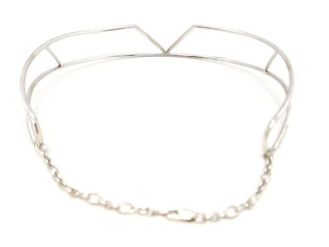 Collier Collier graphique ras-de-cou en or blanc 18 carats et diamants 58 Facettes 578797RV