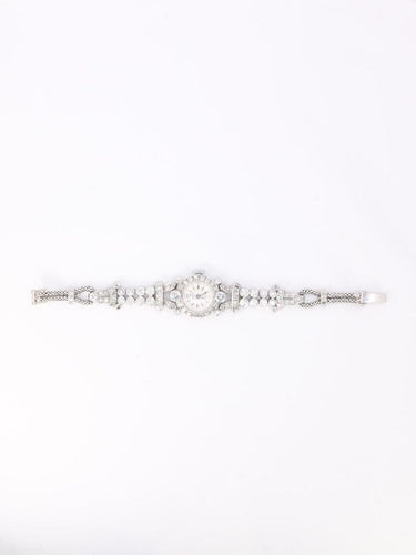 Montre Montre Art Deco or blanc platine diamants 58 Facettes 1088.1
