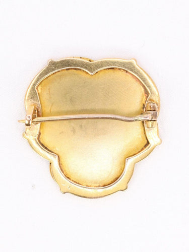 Broche Auguste VAUDET - Broche Art Nouveau femme or jaune diamants 58 Facettes 1136.4
