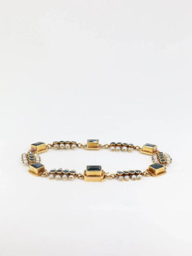 Bracelet Bracelet ancien or jaune saphirs perles fines 58 Facettes 286