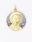 Pendentif VERNON Médaille Art nouveau Vierge or jaune émail 58 Facettes 1153.10