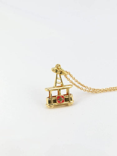 Pendentif Pendentif vintage téléphérique en or jaune 58 Facettes 391.14