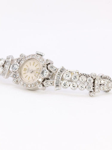 Montre Montre Art Deco or blanc platine diamants 58 Facettes 1088.1