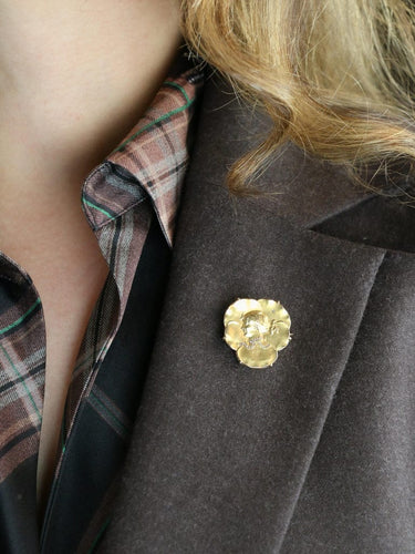 Broche Auguste VAUDET - Broche Art Nouveau femme or jaune diamants 58 Facettes 1136.4