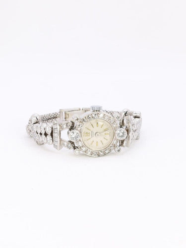Montre Montre Art Deco or blanc platine diamants 58 Facettes 1088.1