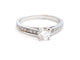 Bague 53 Bague solitaire en or blanc 18 carats et diamants 58 Facettes 578713RV