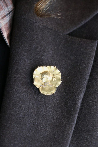 Broche Auguste VAUDET - Broche Art Nouveau femme or jaune diamants 58 Facettes 1136.4