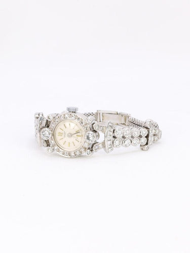 Montre Montre Art Deco or blanc platine diamants 58 Facettes 1088.1