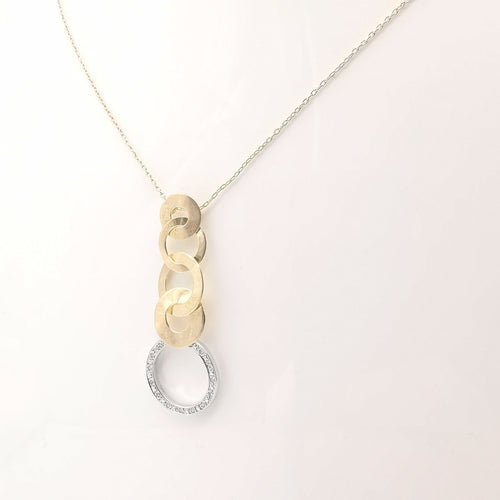 Collier Collier or bicolore et diamants 58 Facettes