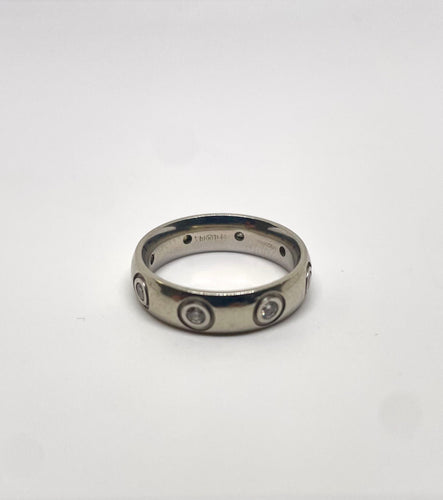 Bague Bague or blanc et diamants 58 Facettes