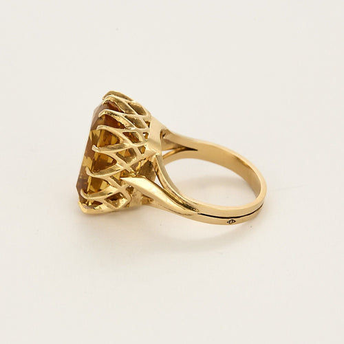 Bague 55 Bague or jaune La Citrine Mandarine 58 Facettes LP1415/