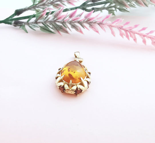 Pendentif Pendentif Cabochon d'Ambre 58 Facettes AA 1620