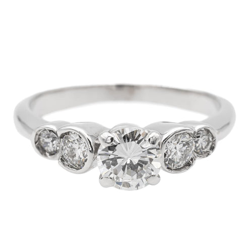 Bague 55 Bague Solitaire Or blanc Diamant 58 Facettes 1137222CN