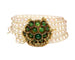 Bracelet Bracelet 5 Rangs Perles de culture et Perles d'Emeraude avec Fermoir broche 58 Facettes A11365