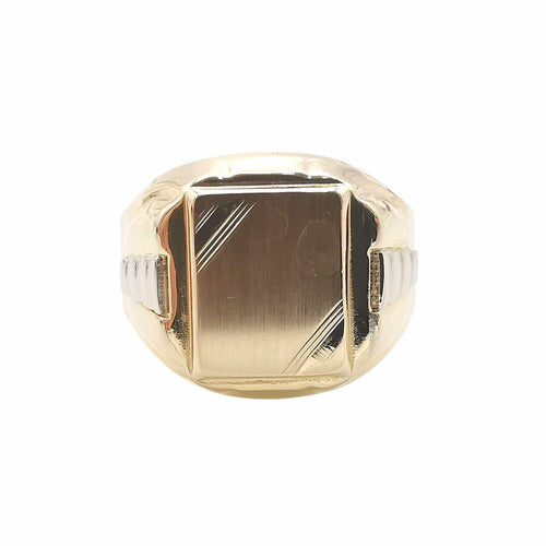 Bague 68 Bague chevalière en or 18 carats 58 Facettes