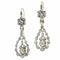 Boucles d'oreilles Boucles d'oreilles victoriennes élégantes et longues avec diamants taille rose 58 Facettes 24240-0376