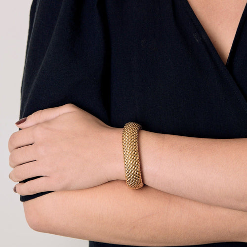 Bracelet Bracelet articulé en or jaune à maille peau de serpent 58 Facettes LIS2032