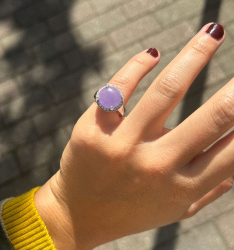 Bague POIRAY - Bague "filles Antik" or blanc, calcédoine, diamants 58 Facettes