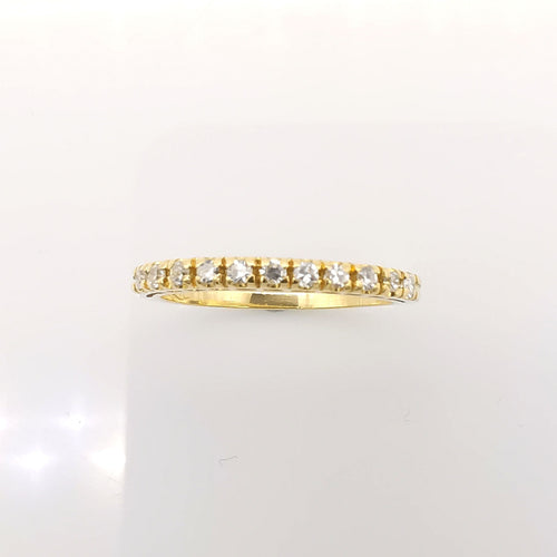 Bague 51 Bague en or jaune et diamants 58 Facettes