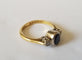 Bague 52 Bague or jaune saphir diamants 58 Facettes