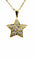 Collier Chaîne et pendentif étoile en or jaune et diamants 58 Facettes