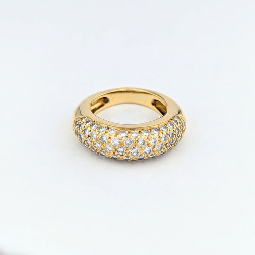 Bague 51 Bague jonc en or jaune et diamants 58 Facettes 31130