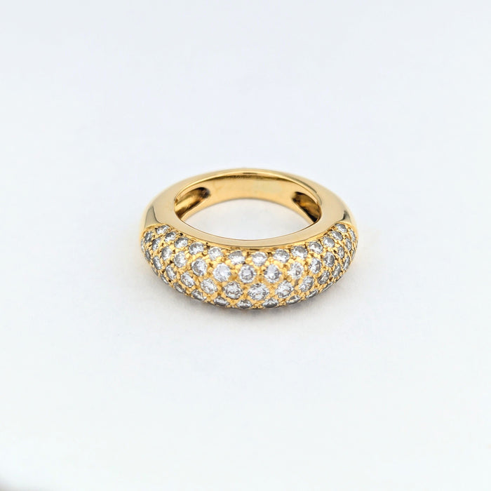 Bague 51 Bague jonc en or jaune et diamants 58 Facettes 31130