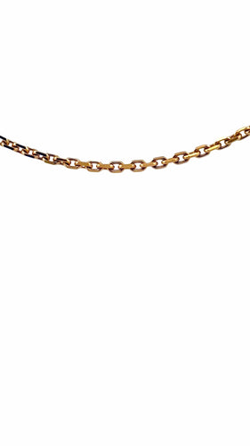 Collier Chaîne maille forçat or jaune 18 carats 60 cm 58 Facettes