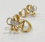 Boucles d'oreilles Boucles d'oreilles vintage noeuds or jaune et diamants 58 Facettes
