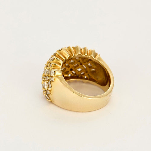Bague 51,5 Bague dôme en or jaune pavée de diamants 58 Facettes TAR1278