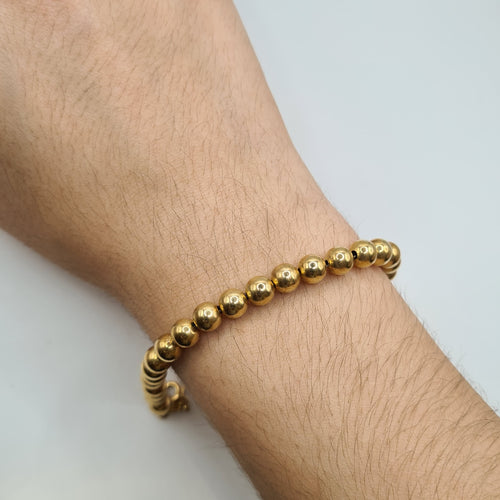 Bracelet Bracelet boules or jaune 18 carats 58 Facettes