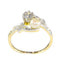 Vintage Belle Epoque diamond and pearl romantic toi-et-moi engagement ring